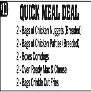Freezer Special #11 - Quick Meal Deals