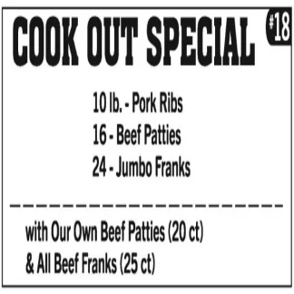Freezer Special #18 - Cook Out Special