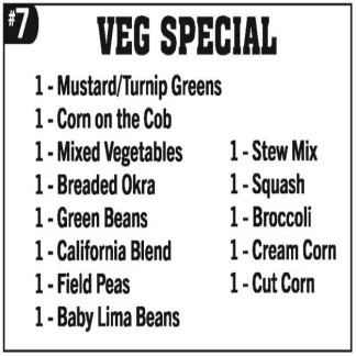 Freezer Special #7 - Vegetable Special