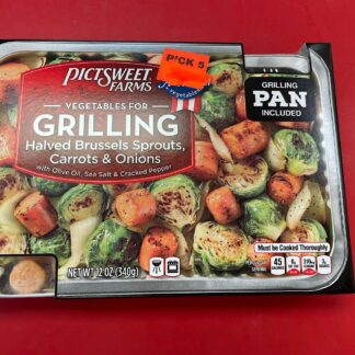 Grilling Vegetables - Halved Brussels Sprouts, Carrots & Onions